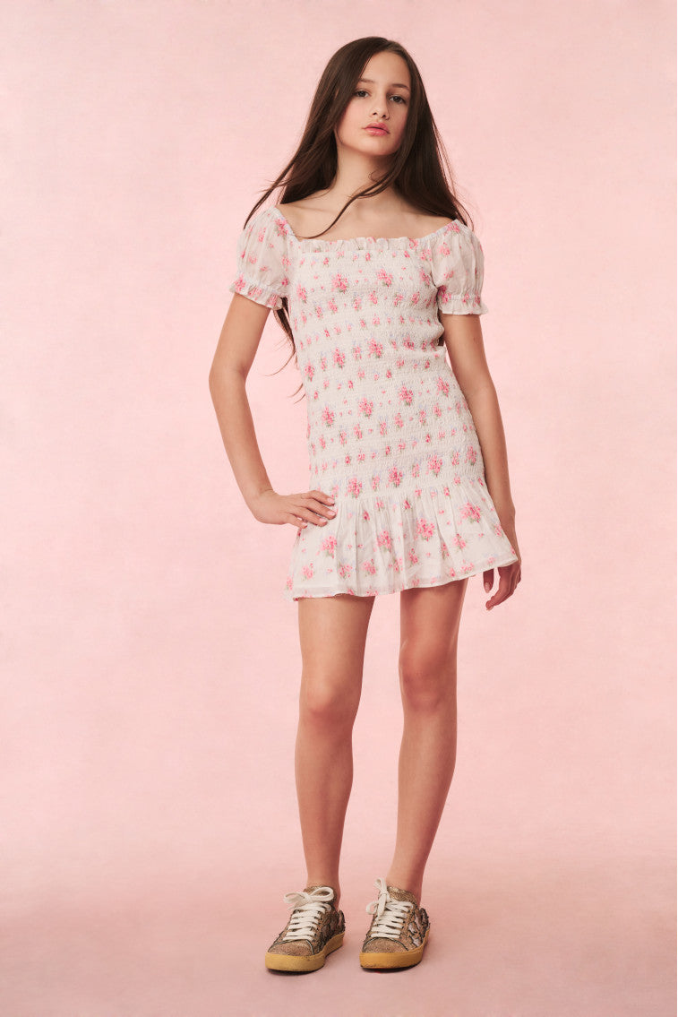 Girls Mosa Cotton Floral Dress