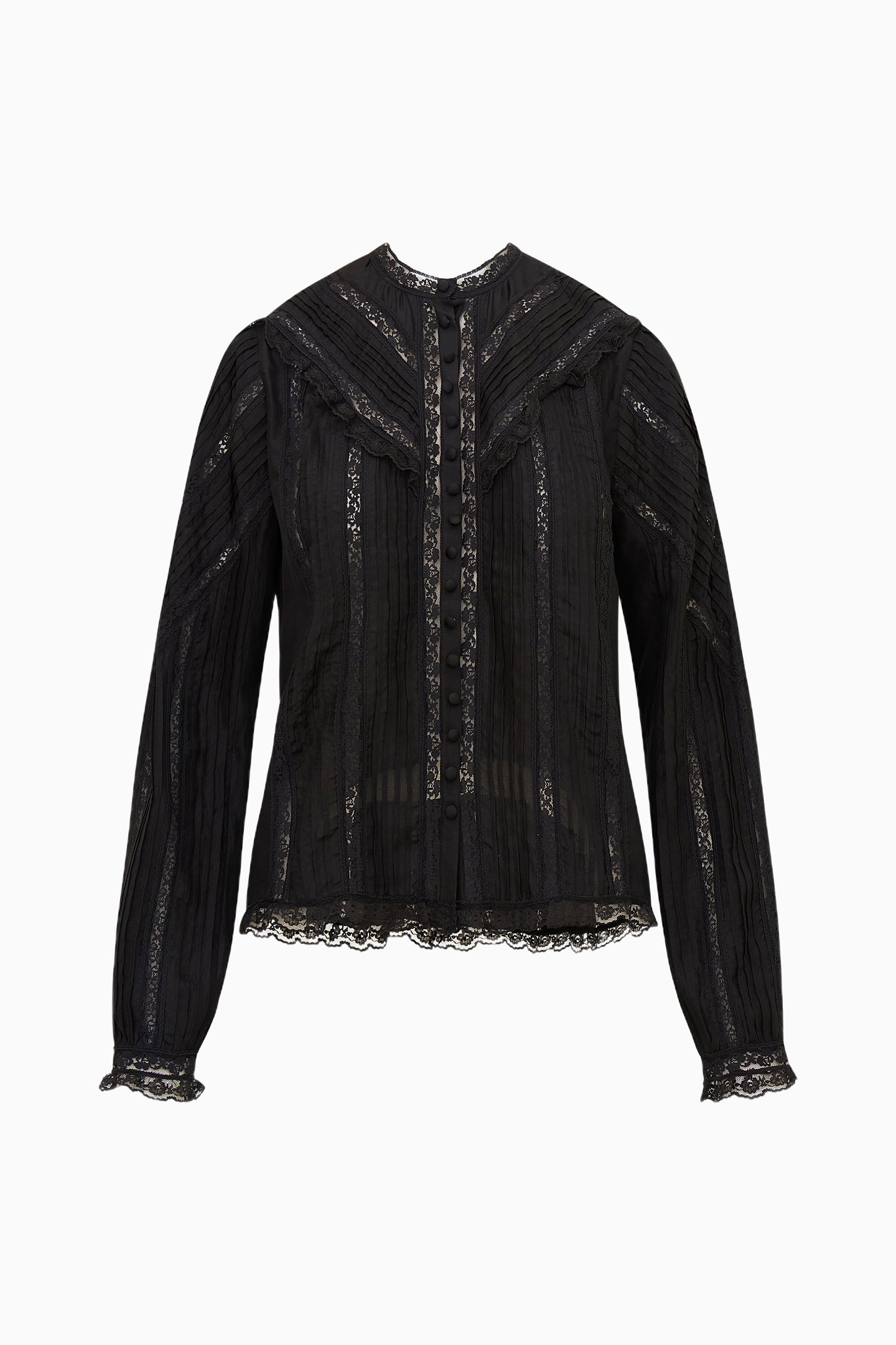 Aralina Silk Blouse - BLACK