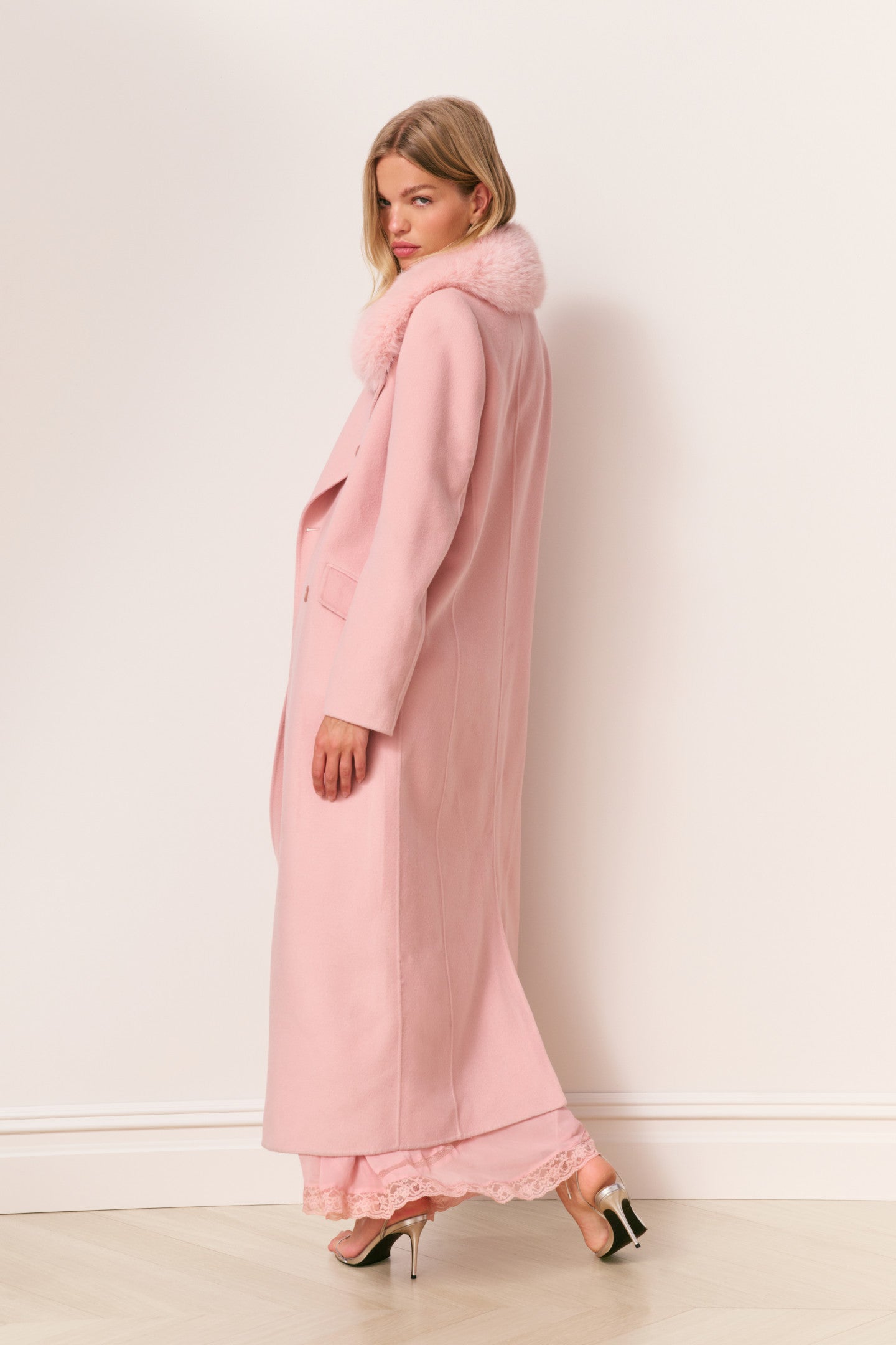 Char Faux Fur Collar Wool Coat