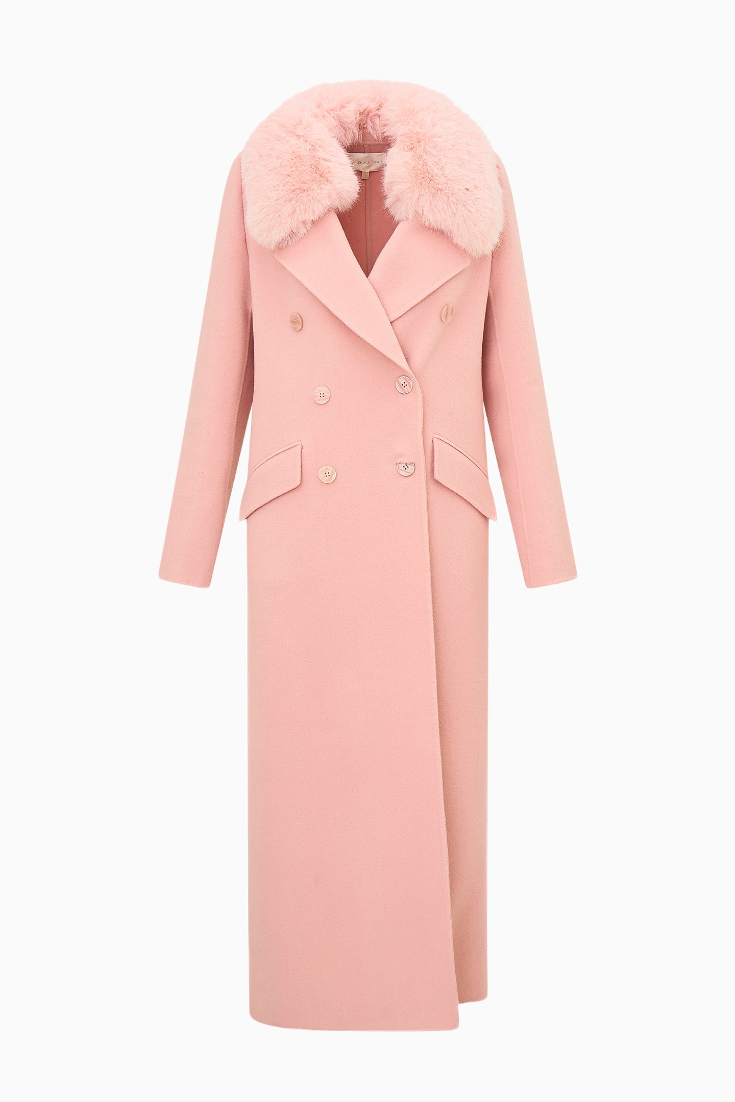 Char Faux Fur Collar Wool Coat
