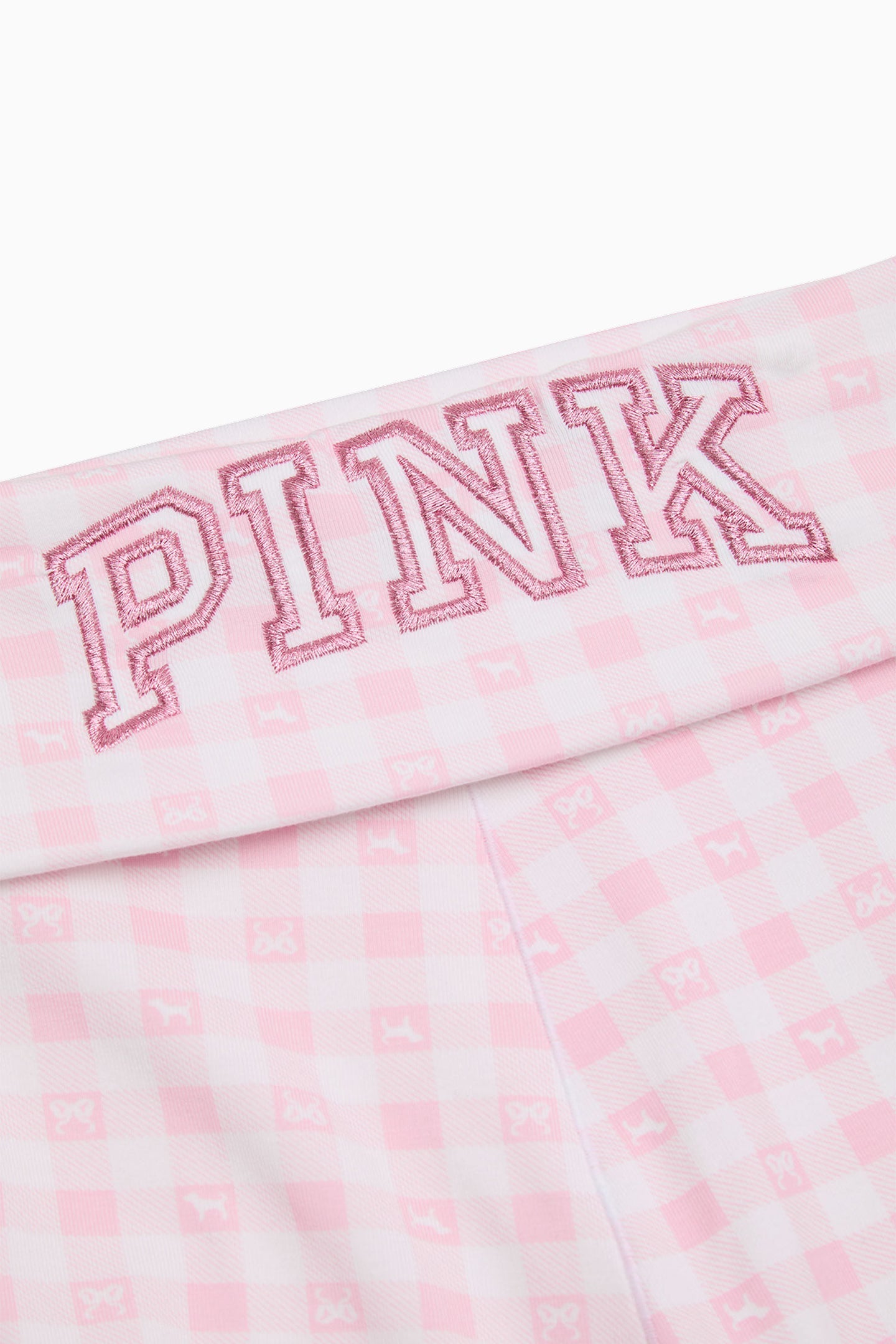 PINK x LoveShackFancy Cotton Foldover Flare Leggings