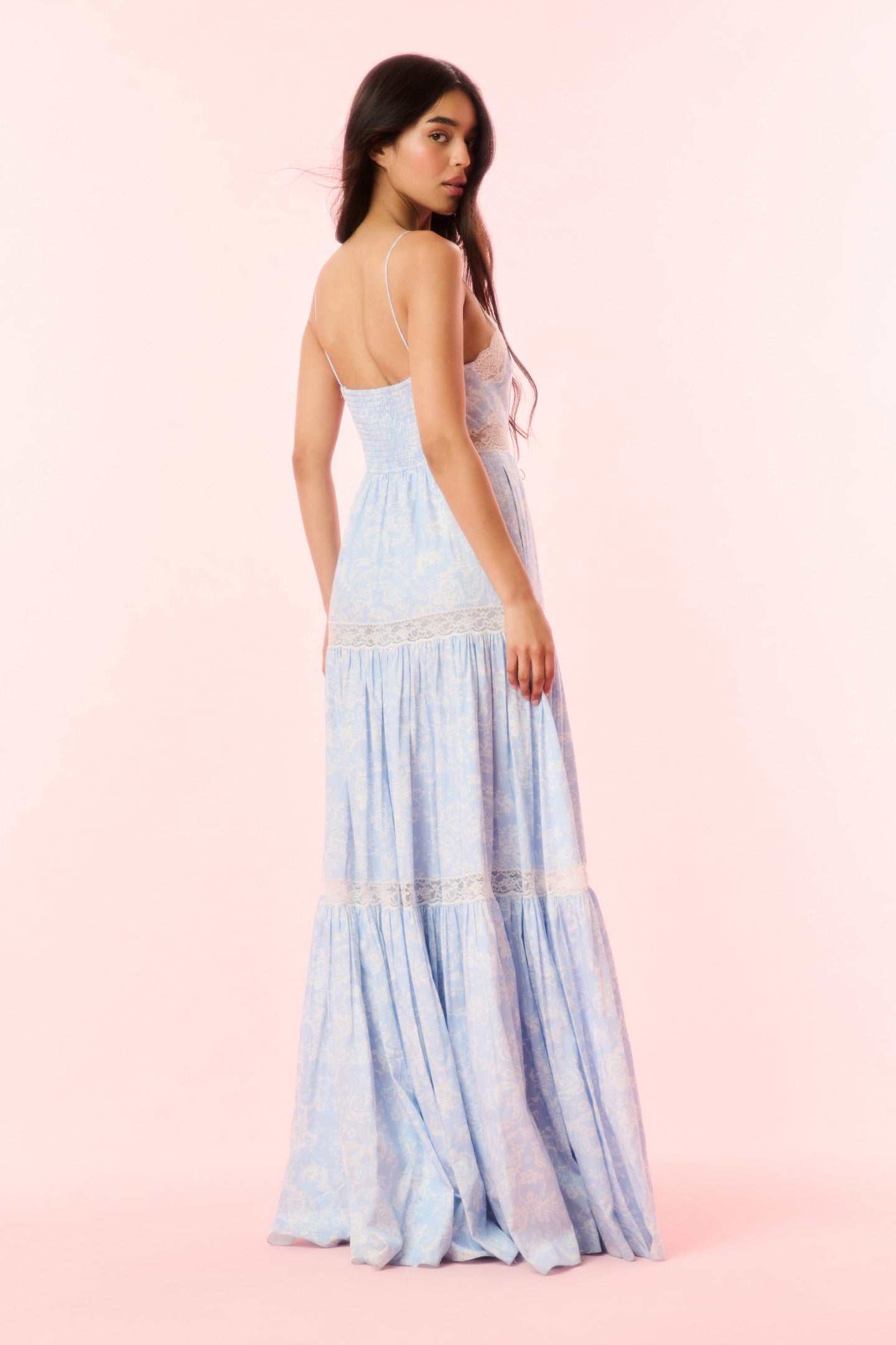 Espa Cotton Toile Print Maxi Dress