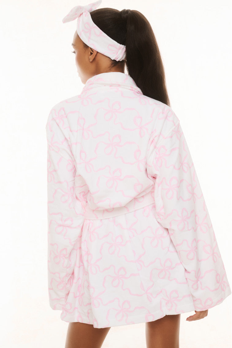 Indie Cotton Bath Robe-PINK BONNET