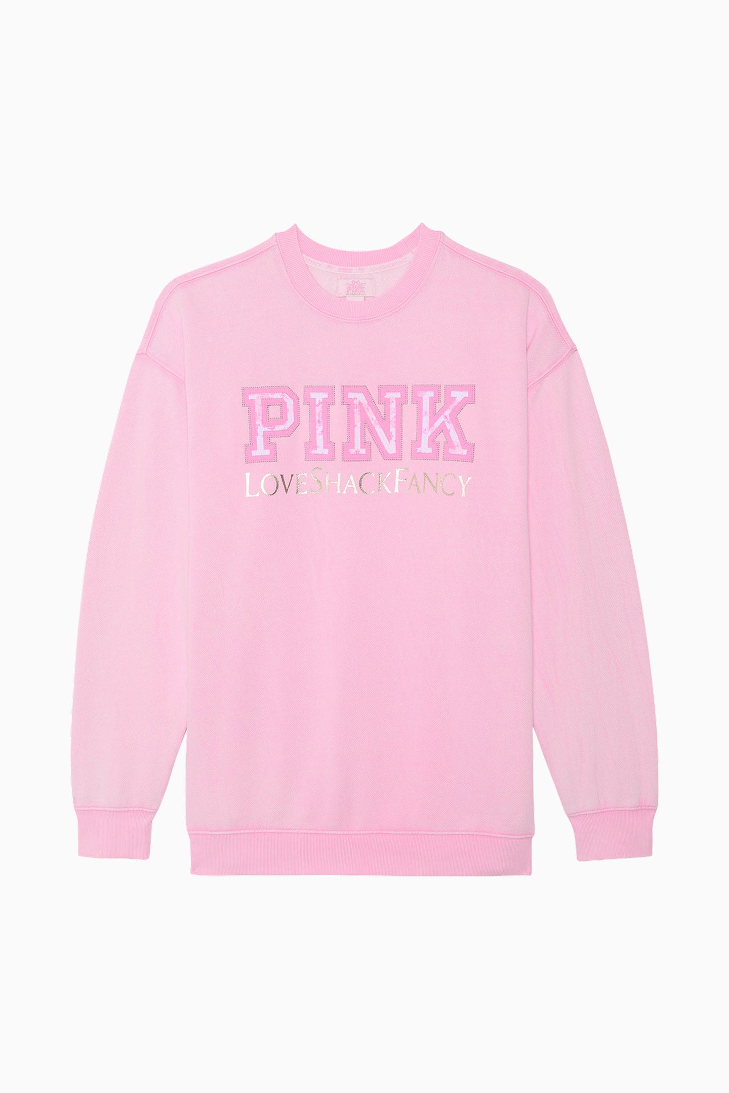 PINK x LoveShackFancy Oversized Crew Sweatshirt