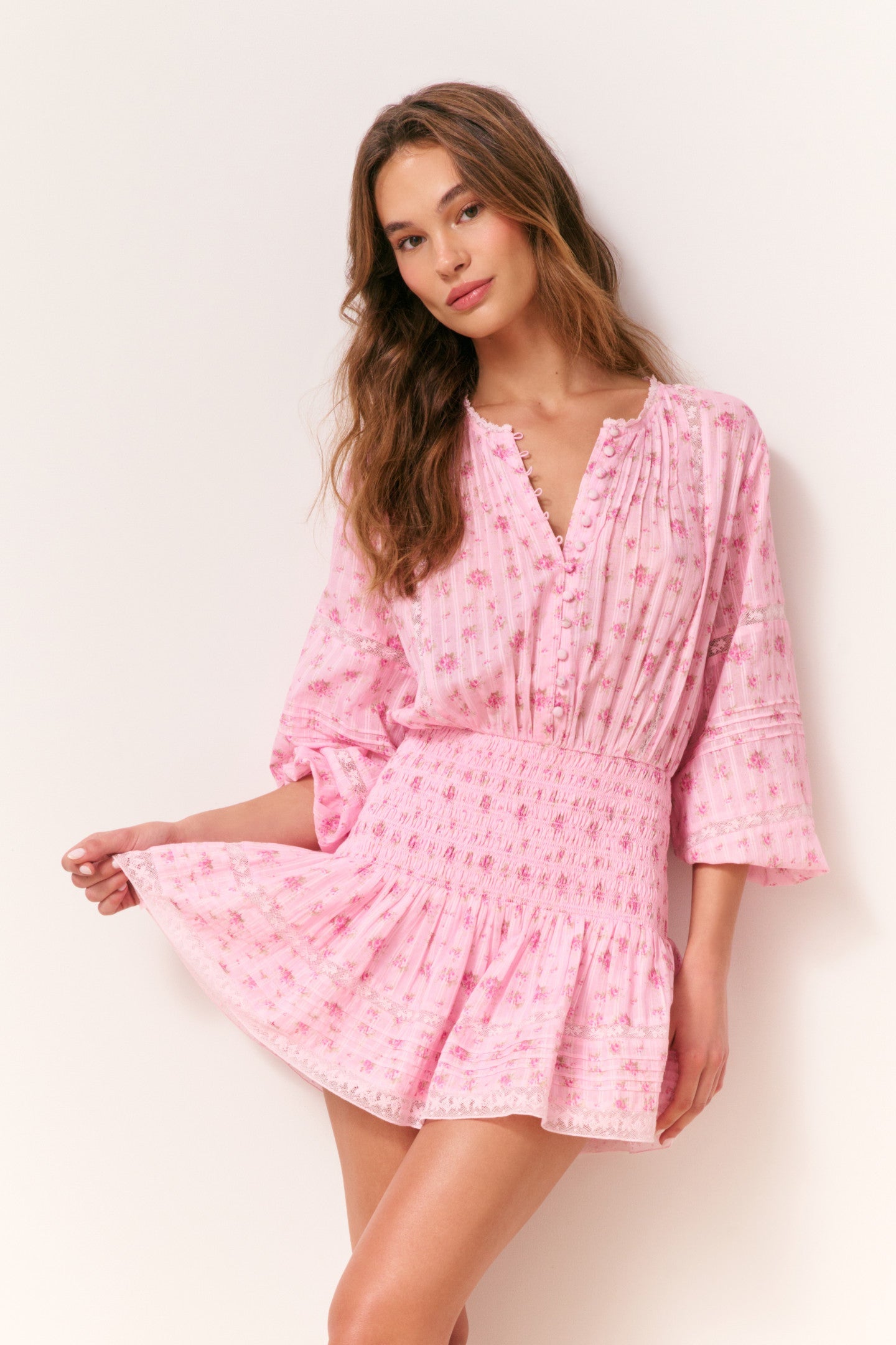 Janis Floral Cotton Voile Mini Dress