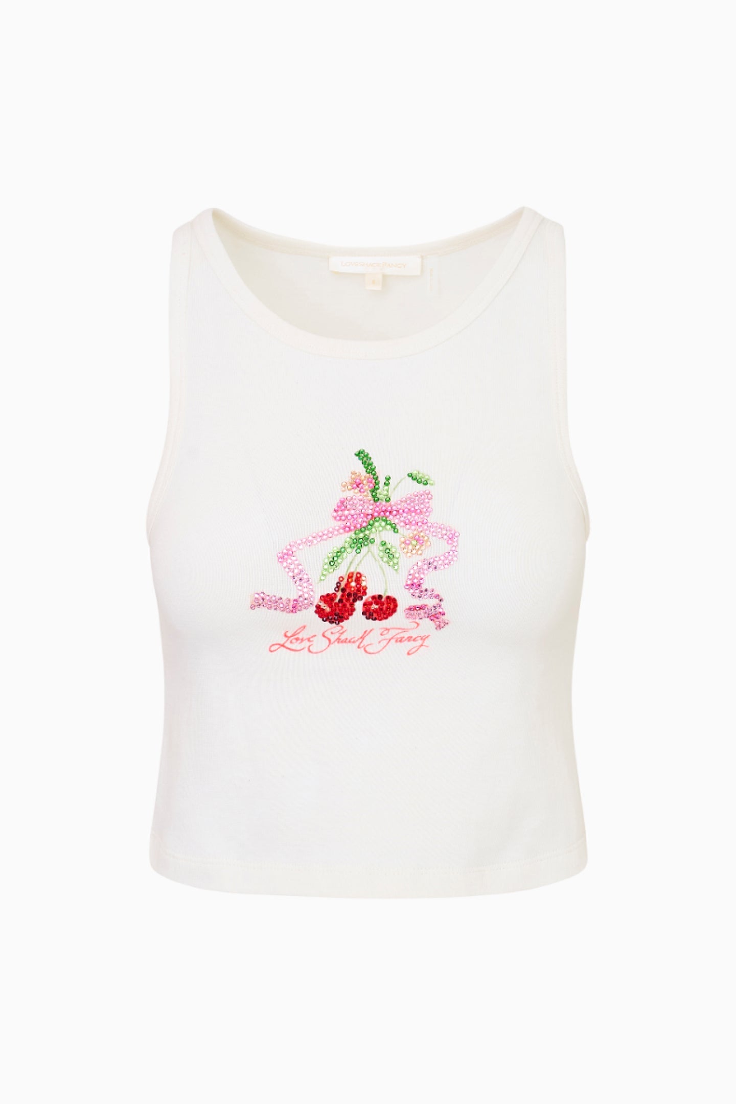 Kaleen Cherry Rhinestone Tank Top