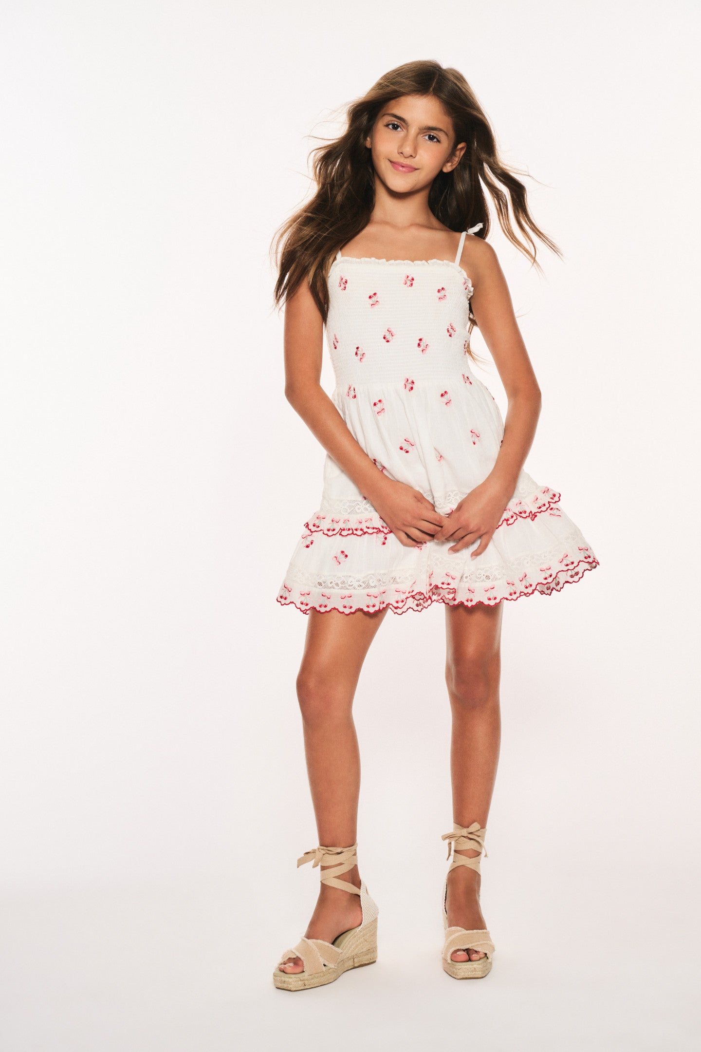 Girls Knightly Cotton Cherry Dress