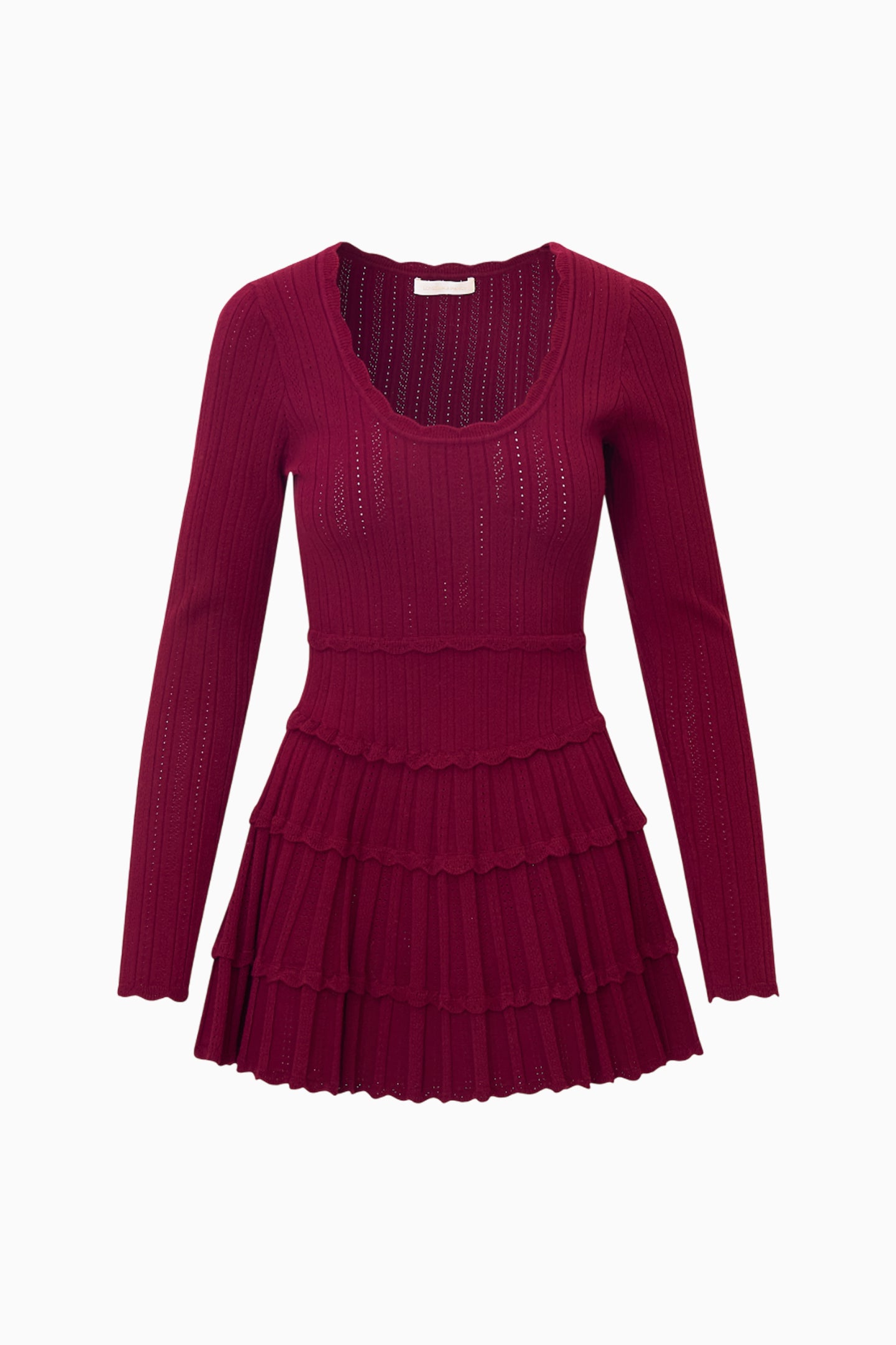Lavender Stretch Pointelle Mini Dress