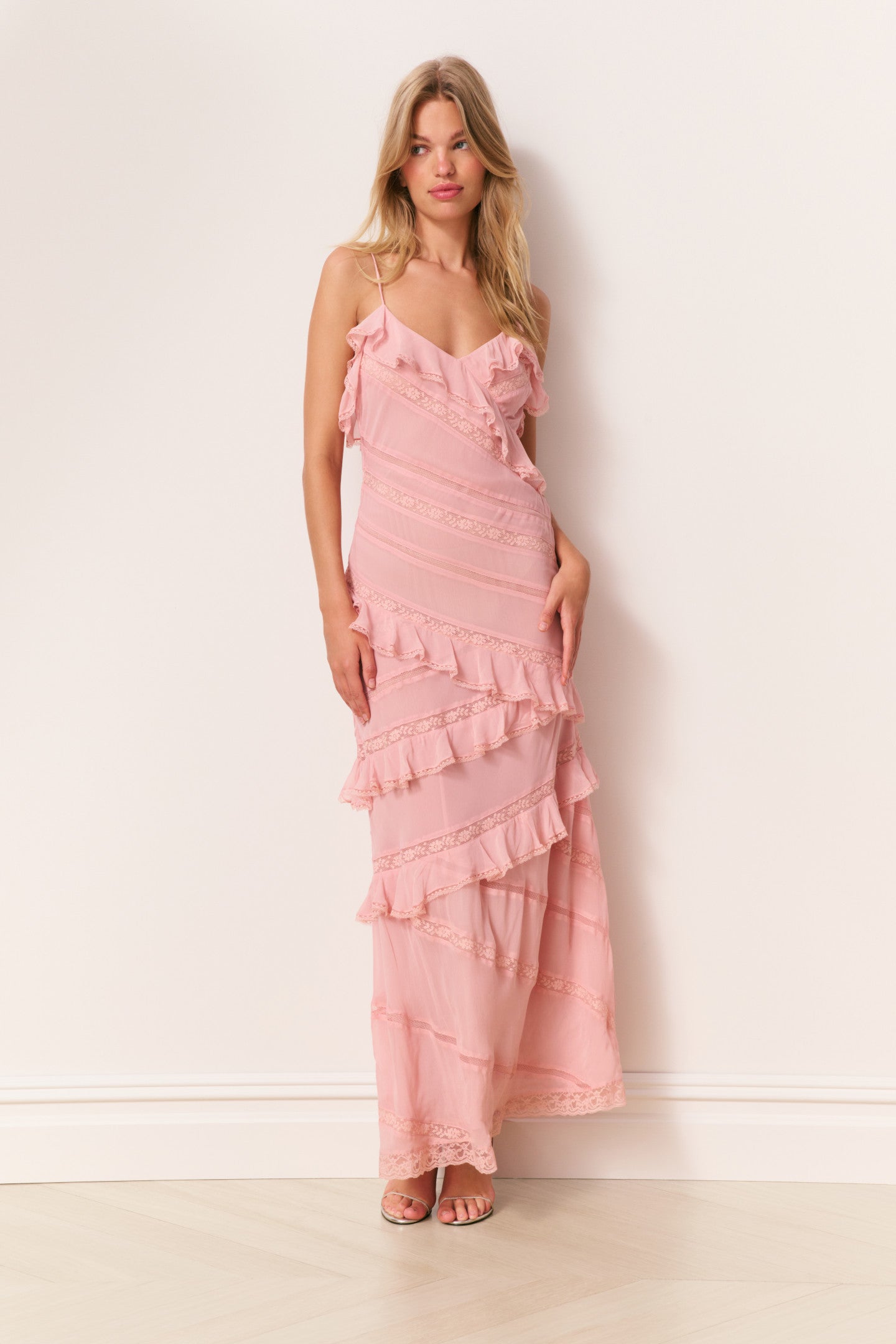 Louie Chiffon Ruffle Maxi Dress