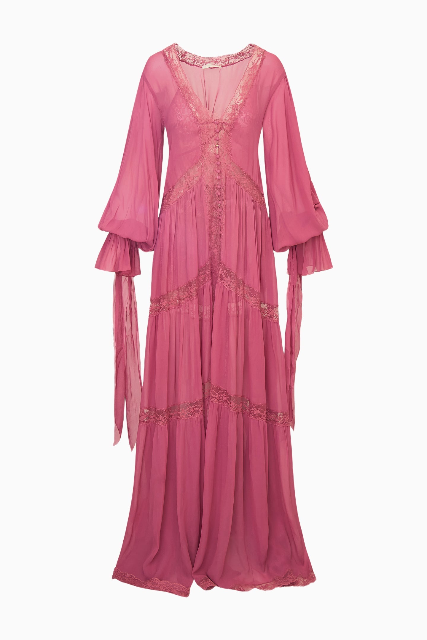 Lyvienne Chiffon Lace Maxi Dress