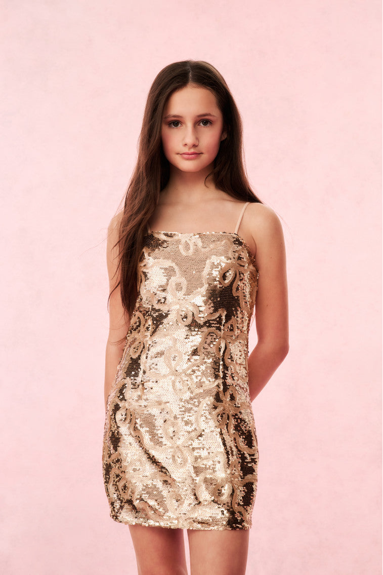 Girls Marin Dress - GOLDEN HONEY