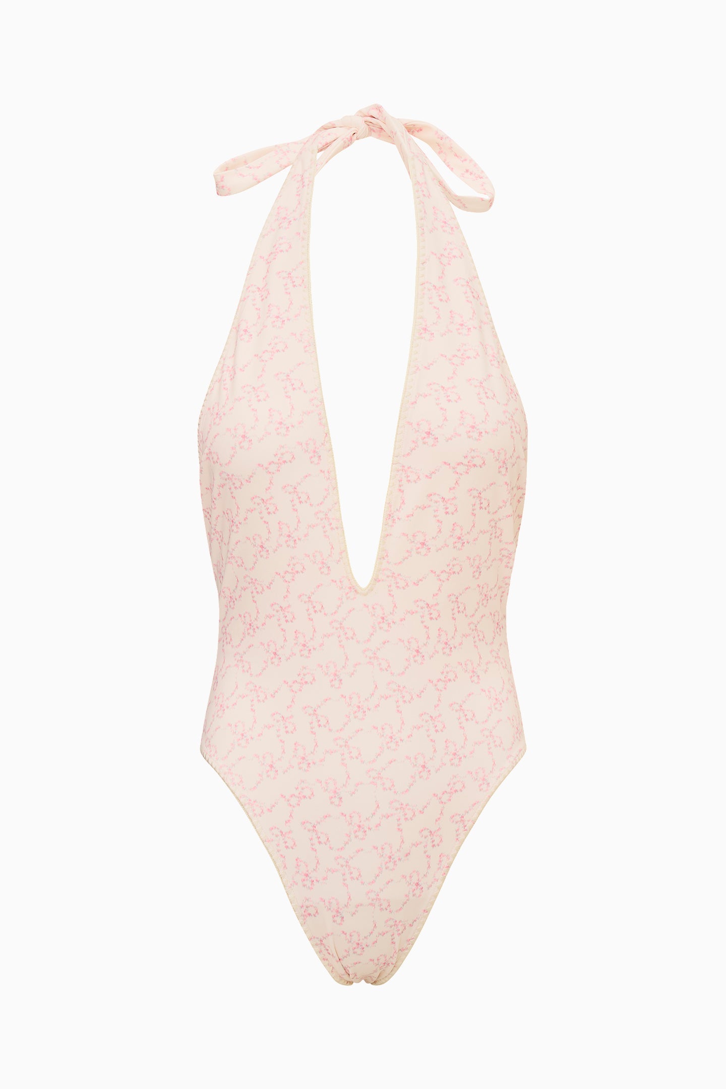 Meegan Floral Bow Print One-Piece Swimsuit