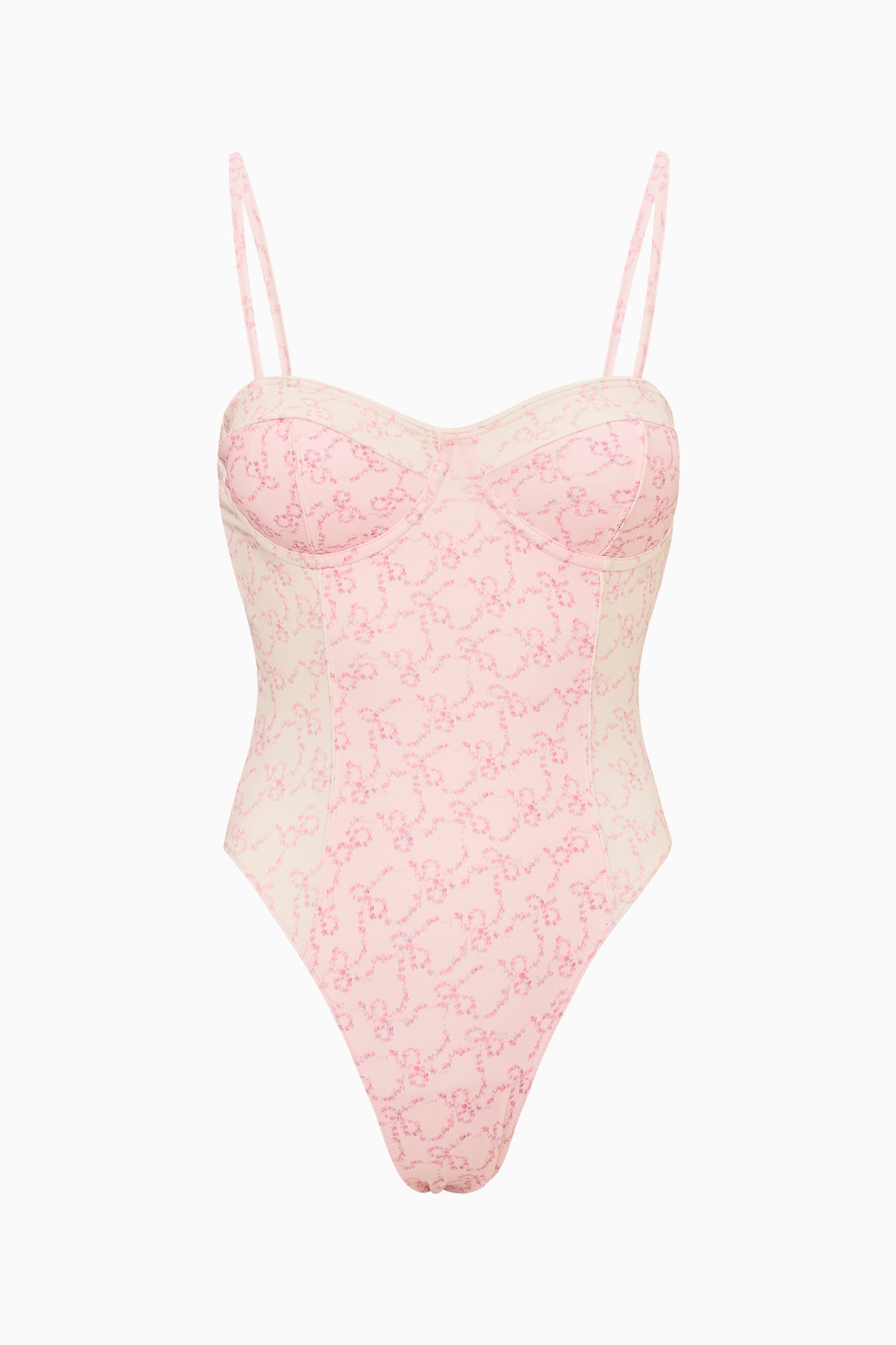 Mina Floral Bow Print One-Piece Swimsuit