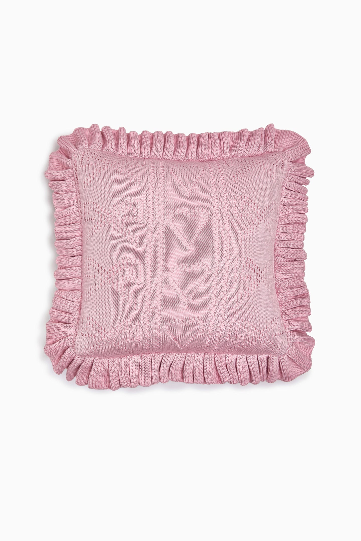 Pointelle Knit Throw Pillow