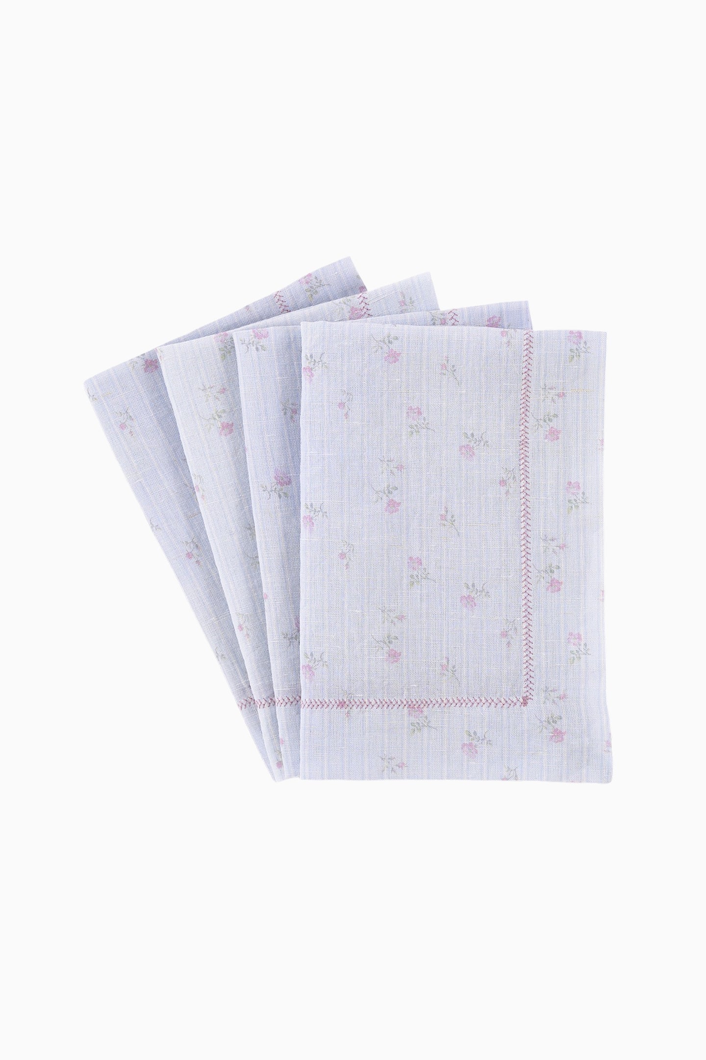 Yarn Dye Floral Printed Napkins - Set of 4