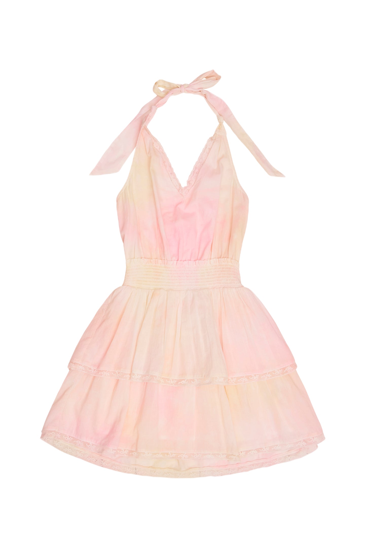 Girls Romille Cotton Halter Dress - LEMONADE KISSES