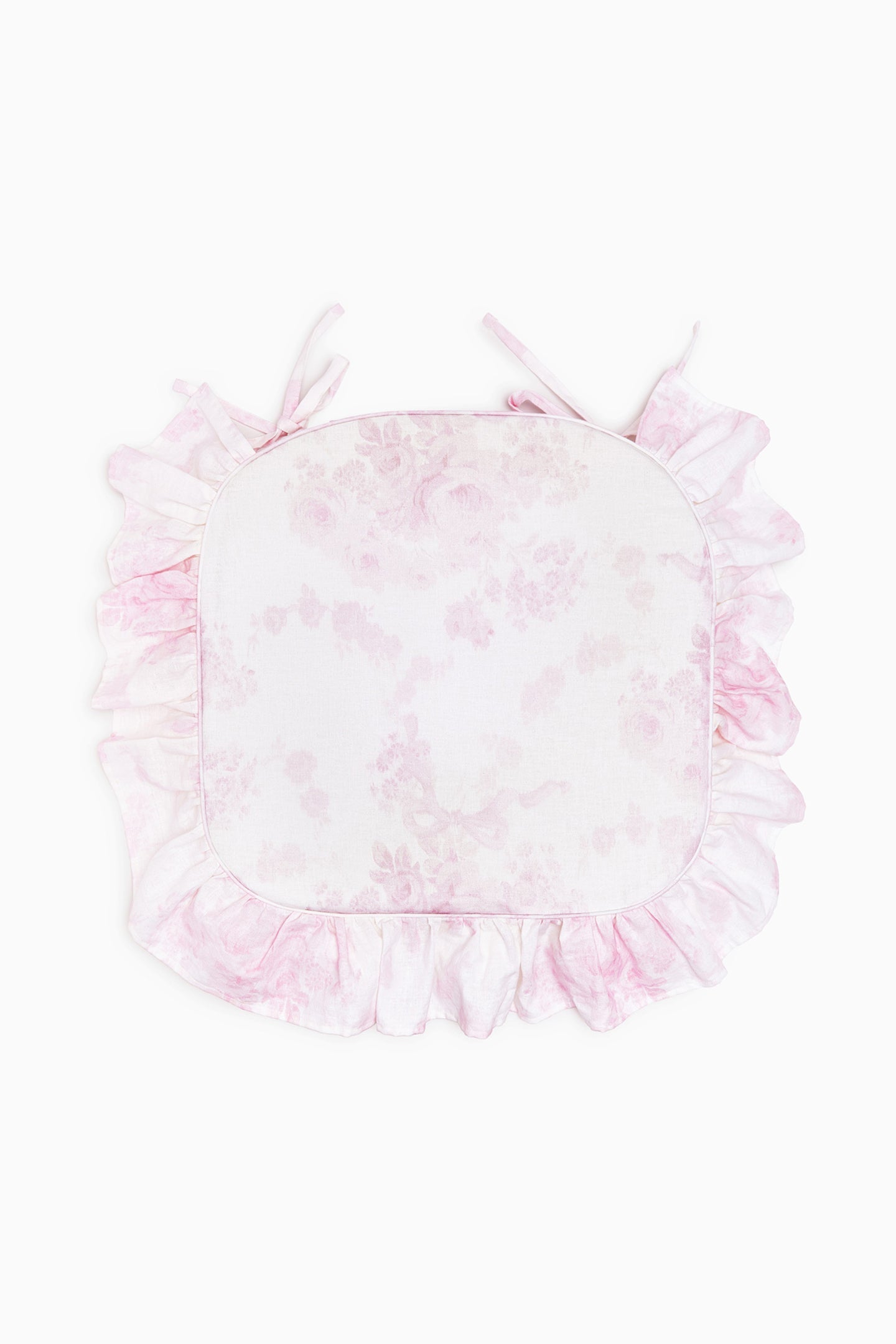 Linen Ruffle Seat Cushion