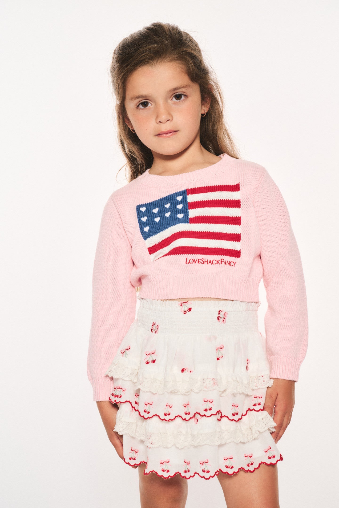 Girls Viennetta Cotton Flag Sweater