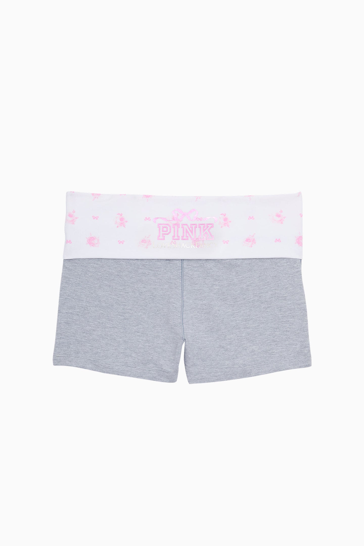 PINK x LoveShackFancy Cotton Foldover Micro Shorts