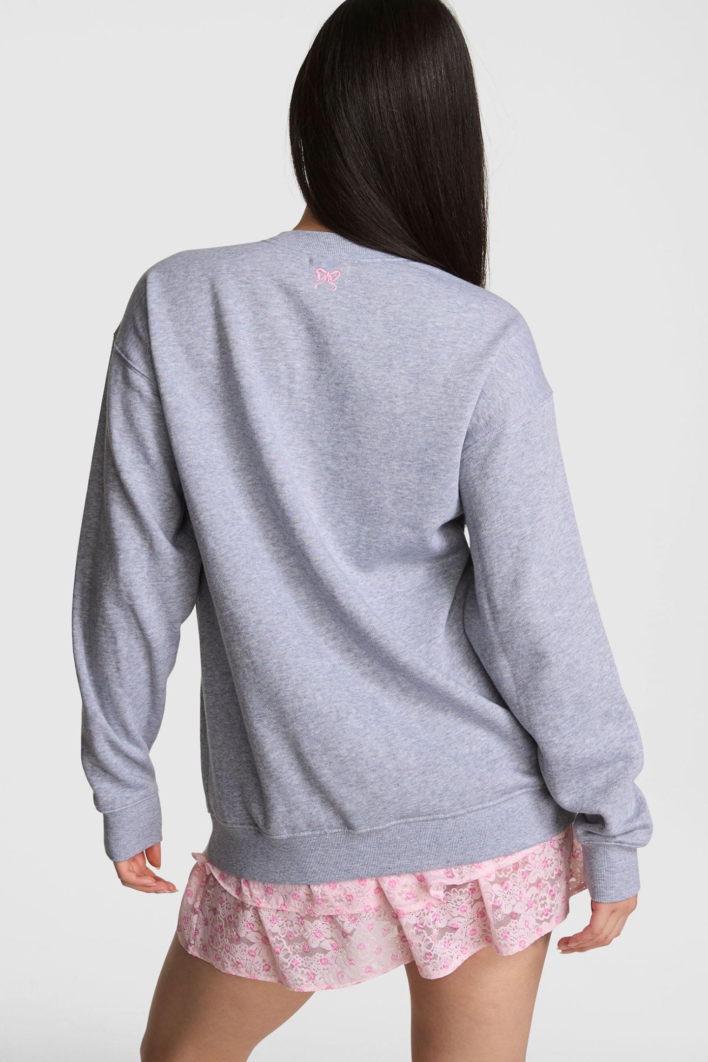 PINK x LoveShackFancy Oversized Crew Sweatshirt