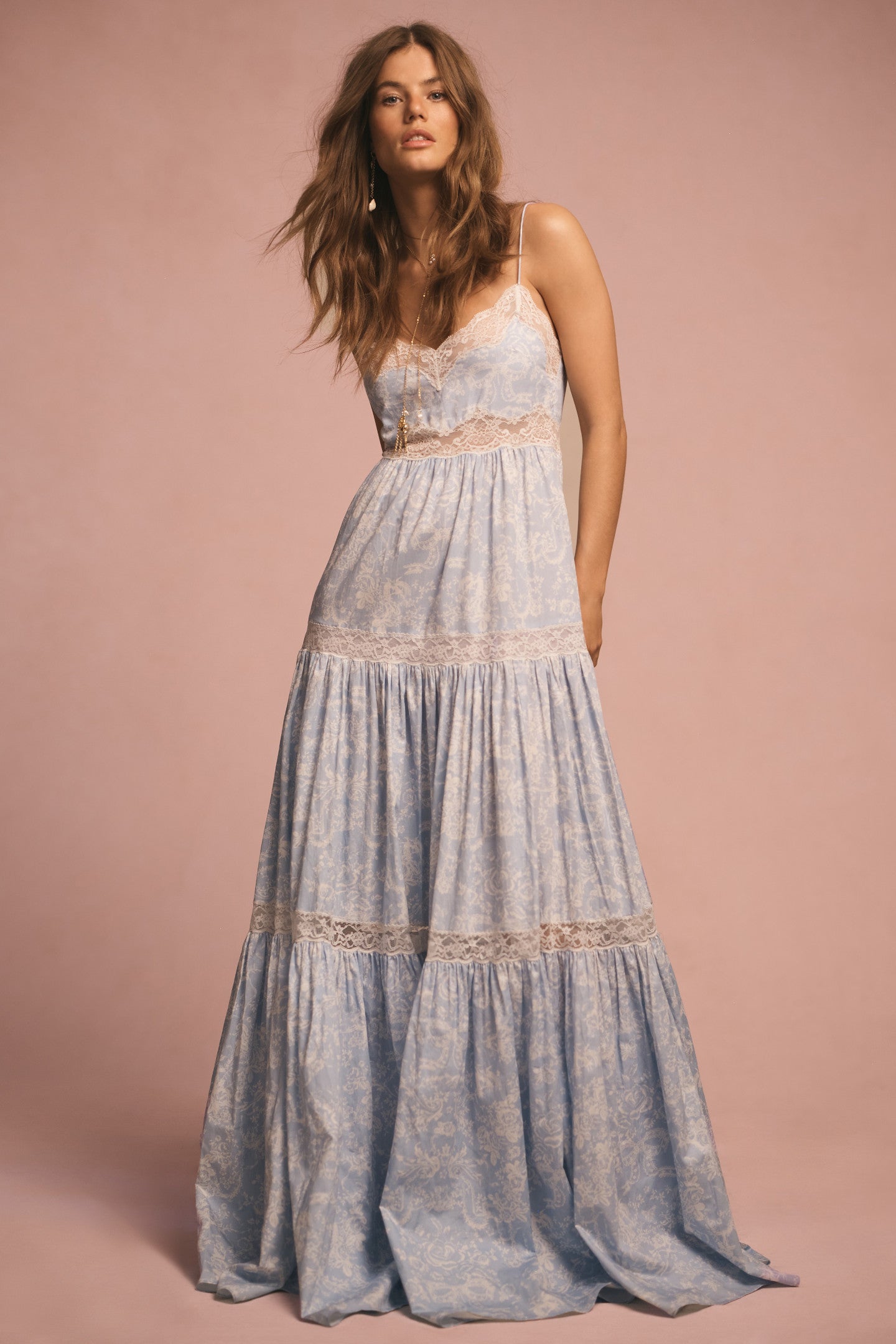 Espa Cotton Toile Print Maxi Dress