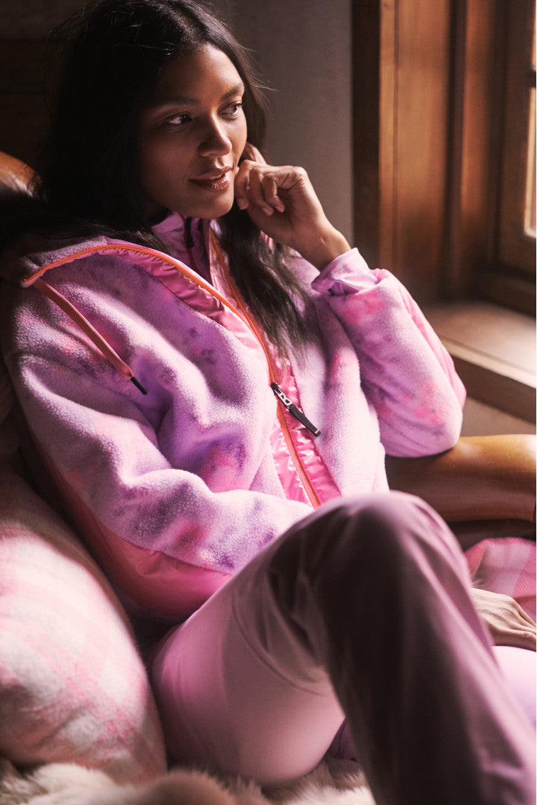 BOGNER FIRE+ICE x LoveShackFancy Ninetta Fleece Jacket - HIBISCUS