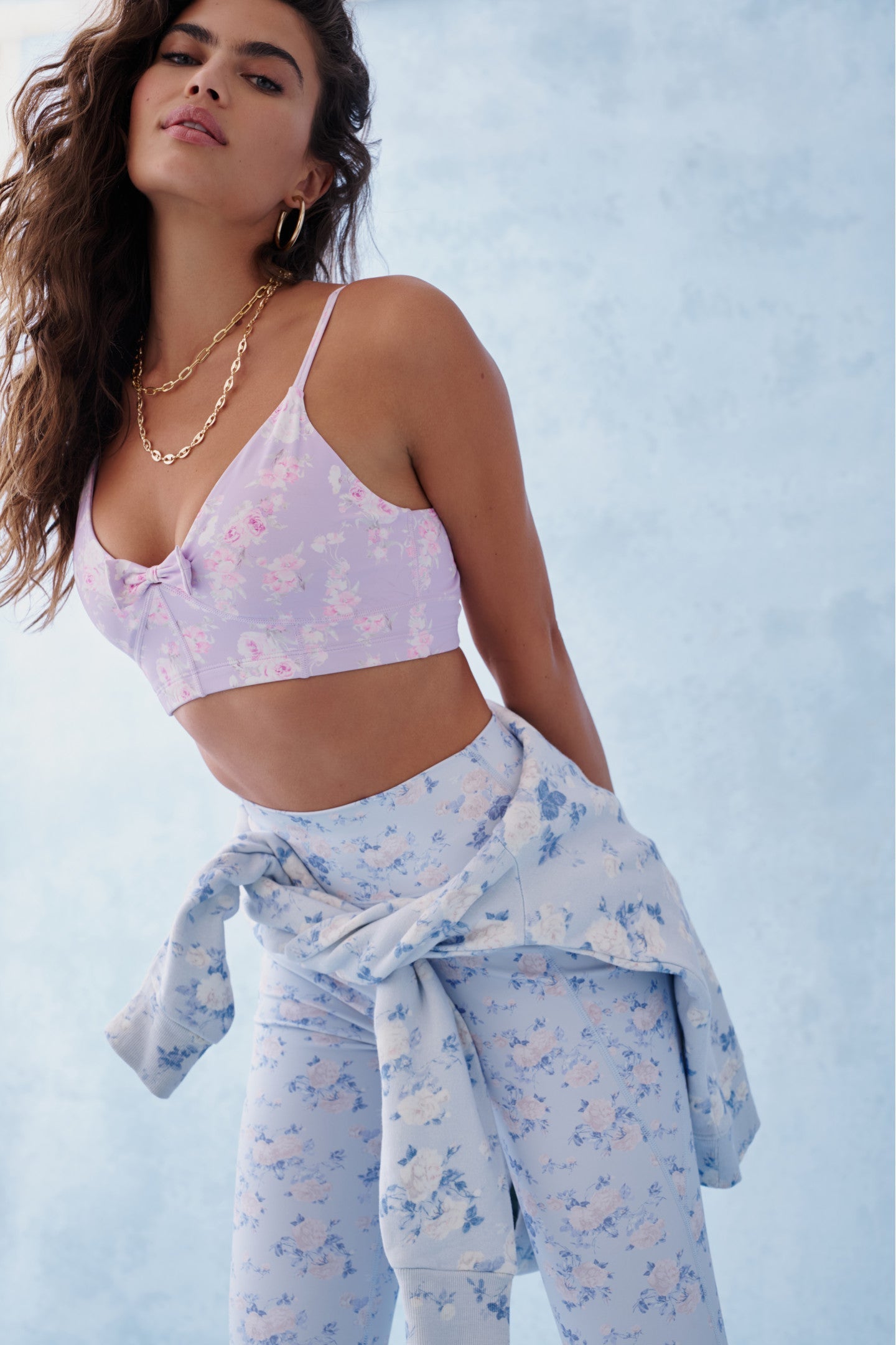 Ridgeson Floral Active Bra - HIBISCUS
