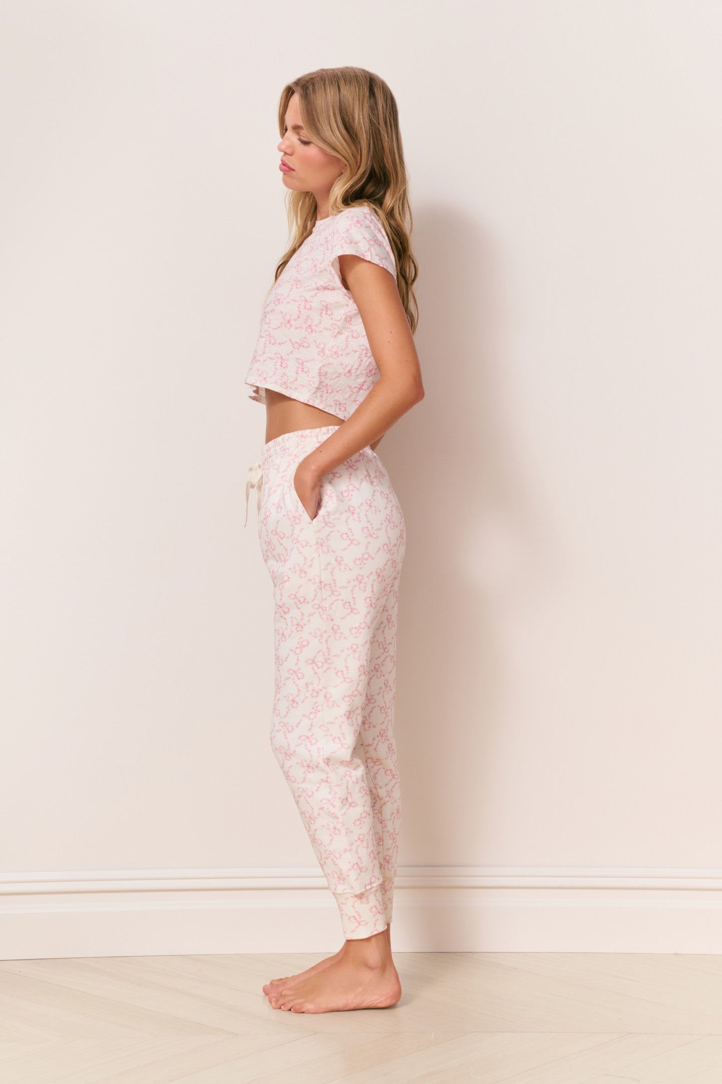 Lolana Floral Cotton Sweatpants - PEONY SUGAR