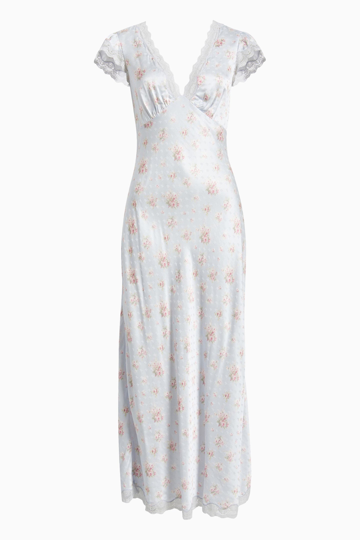 Theodore Silk-Blend Floral Maxi Dress - SKYLIGHT BLUE