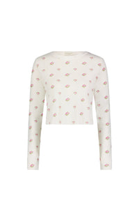 CREAM VINTAGE ROSE PRINT