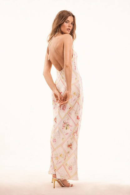 Brynthe Silk-Blend Fruit Print Dress