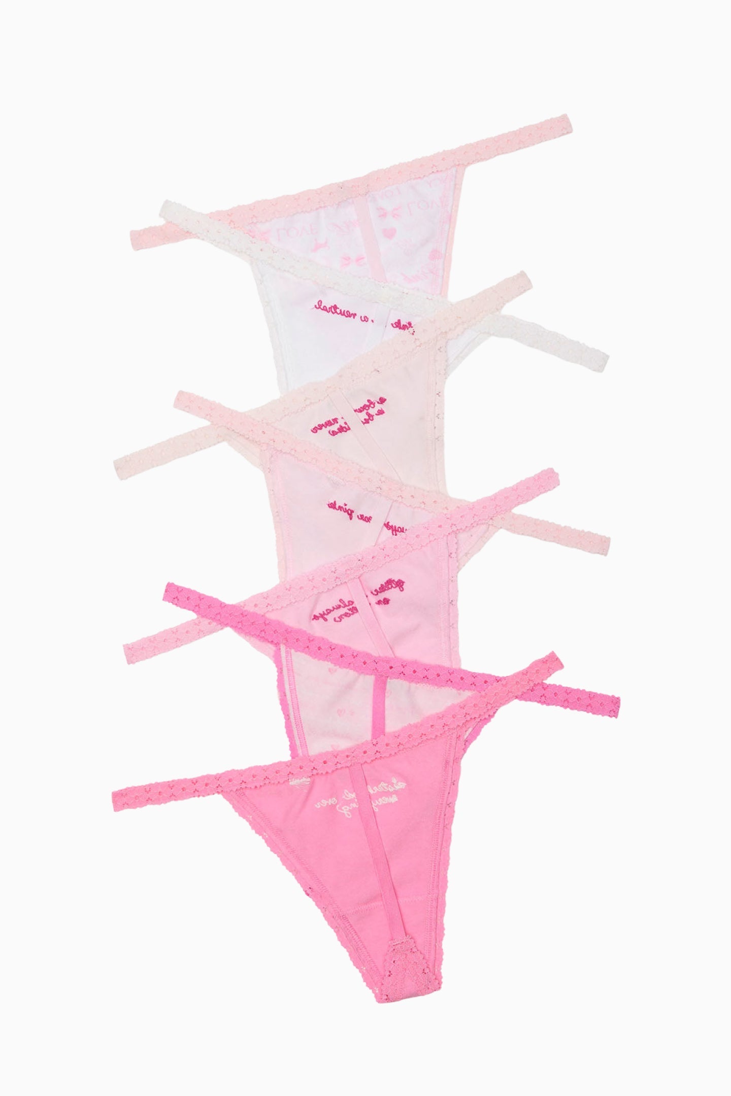 PINK x LoveShackFancy 7-Pack V-String Panties