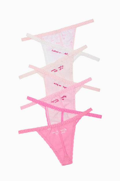 PINK x LoveShackFancy 7-Pack V-String Panties