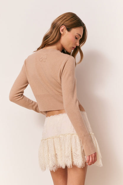 Adeanne Soft Cashmere Cardigan - TOFFEE