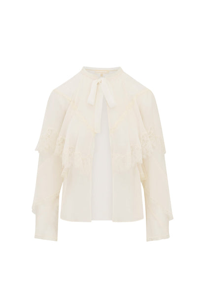 Afton Silk Lace Blouse