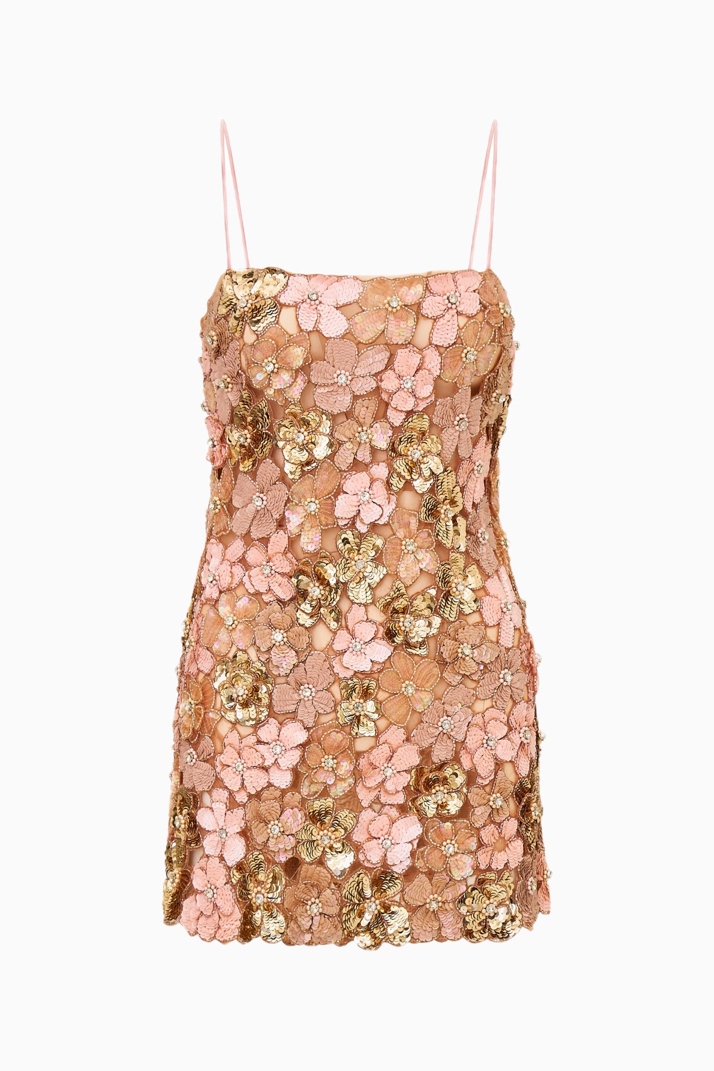 Aleria Sequin Floral Mini Dress
