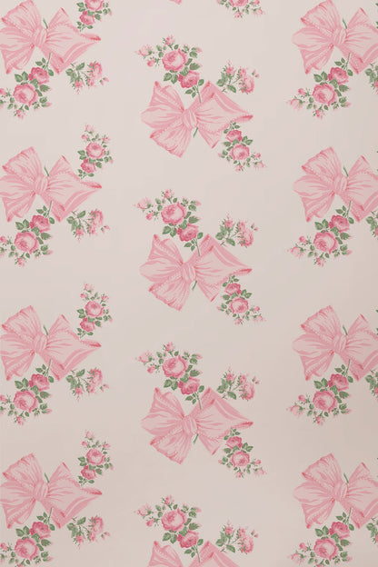 Rosa Beaux Pink Mint Standard Wallpaper