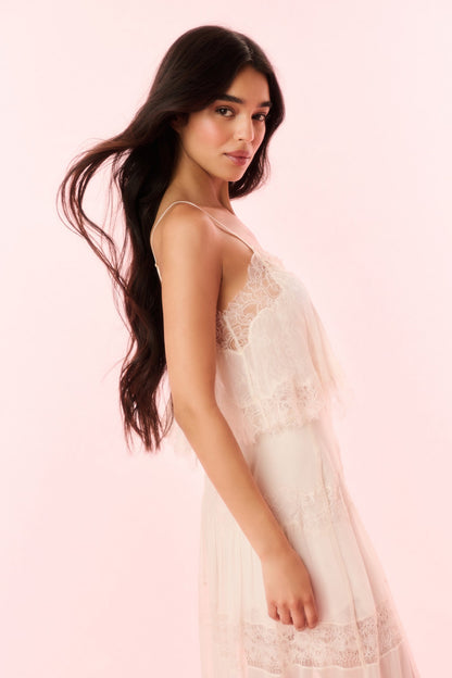 Elysia Silk Lace Top