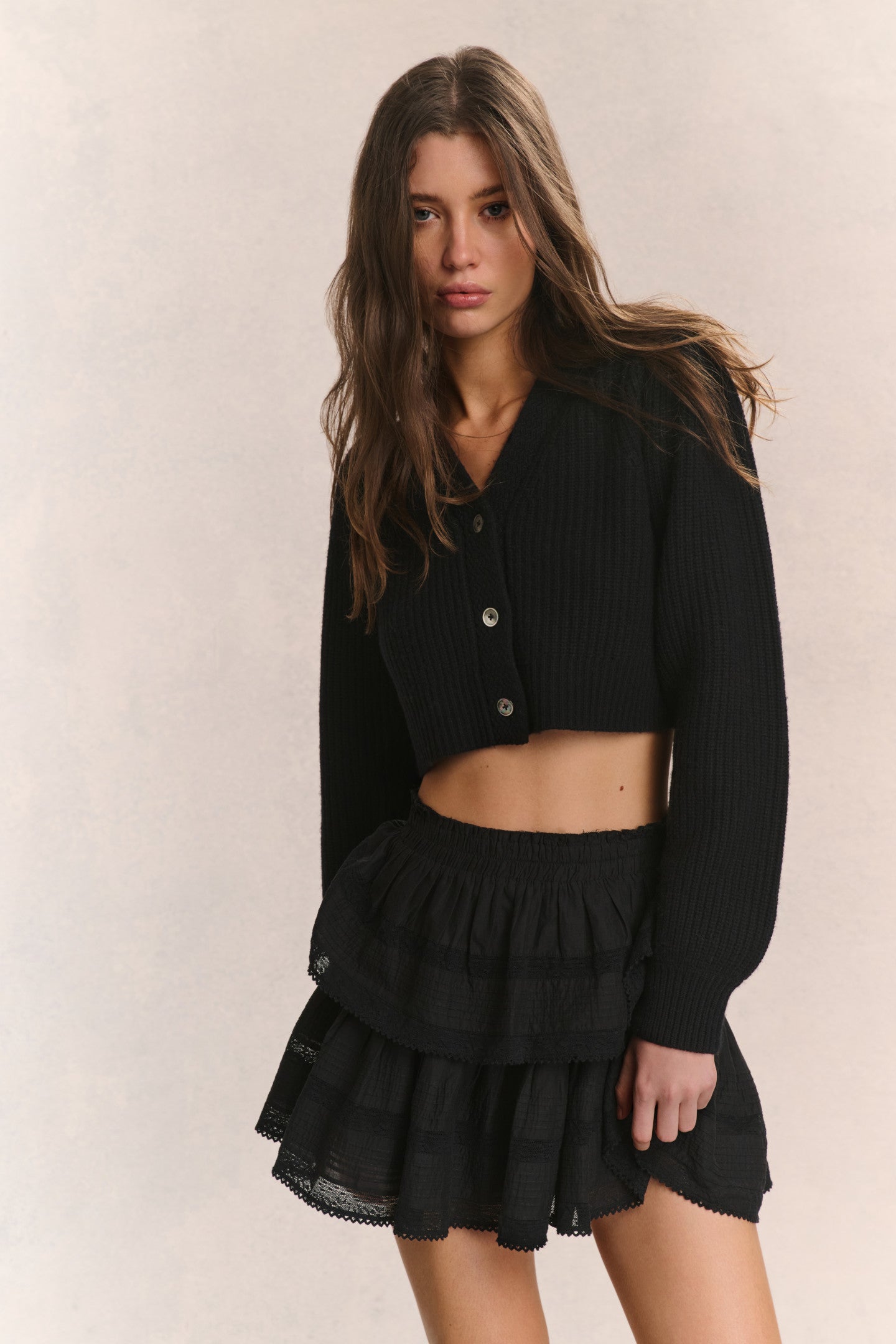 Avignon V-Neck Crop Cardigan