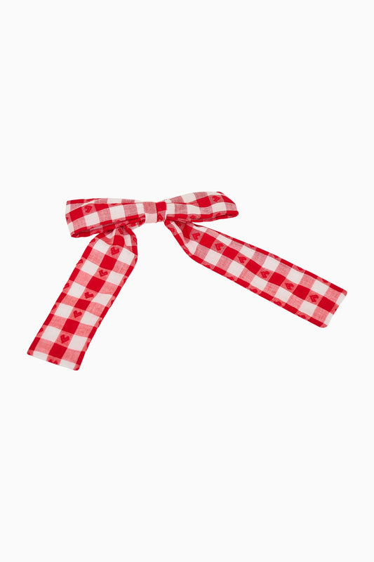 Balletta Gingham Bow Barette