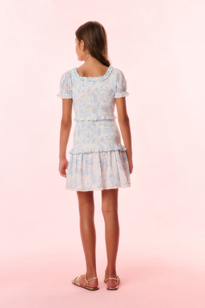 Girls Banson Cotton Toile Print Dress
