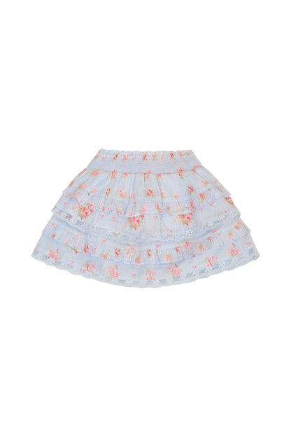 Girls Billie Blue Floral Mini Skirt