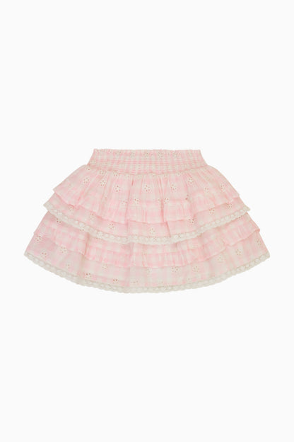 Girls Billie Eyelet Gingham Skirt