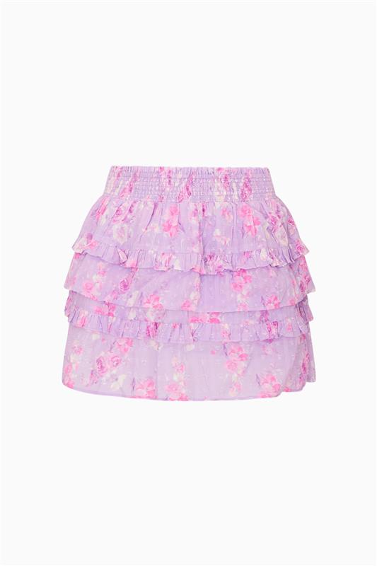 Girls Billie Heirloom Print Skirt - HIBISCUS