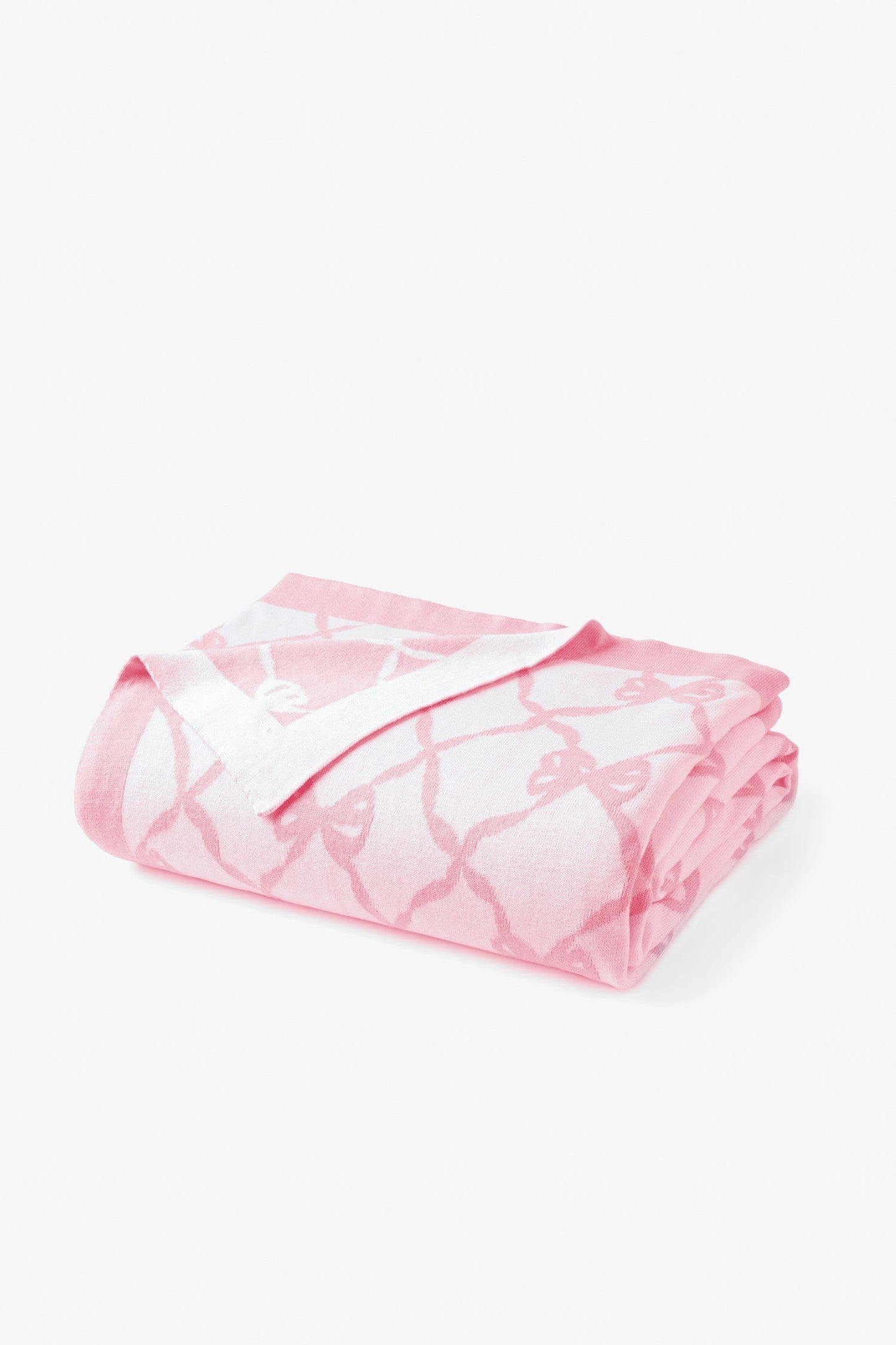 Bow Throw Blanket- PASTEL PINK