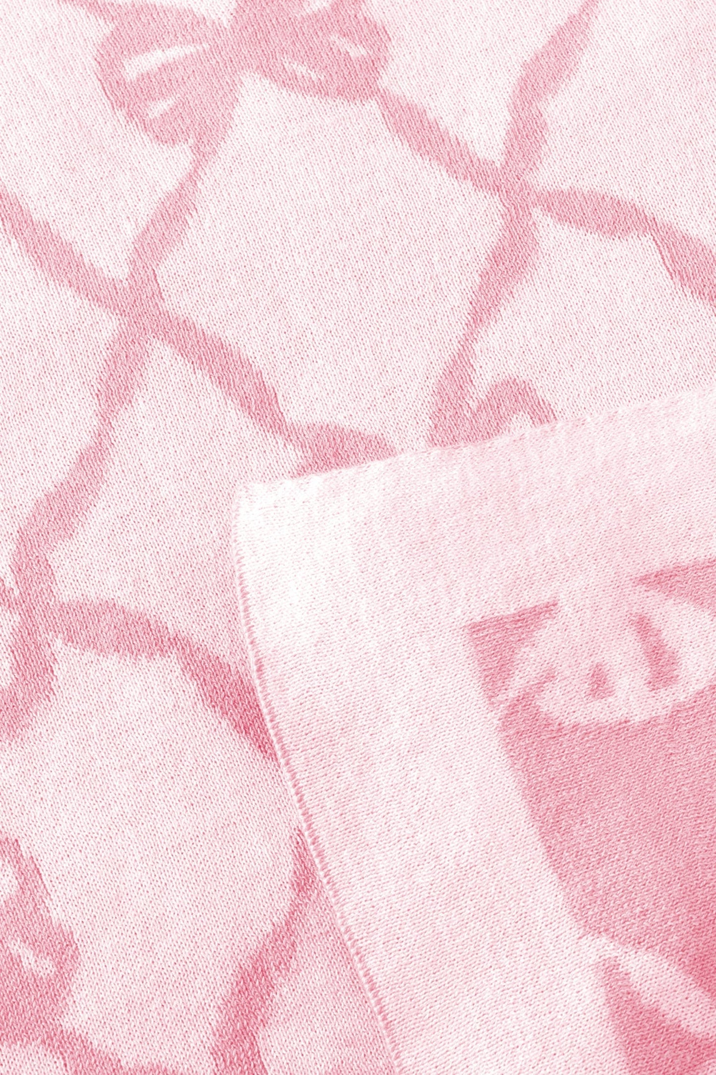 Bow Throw Blanket- PASTEL PINK