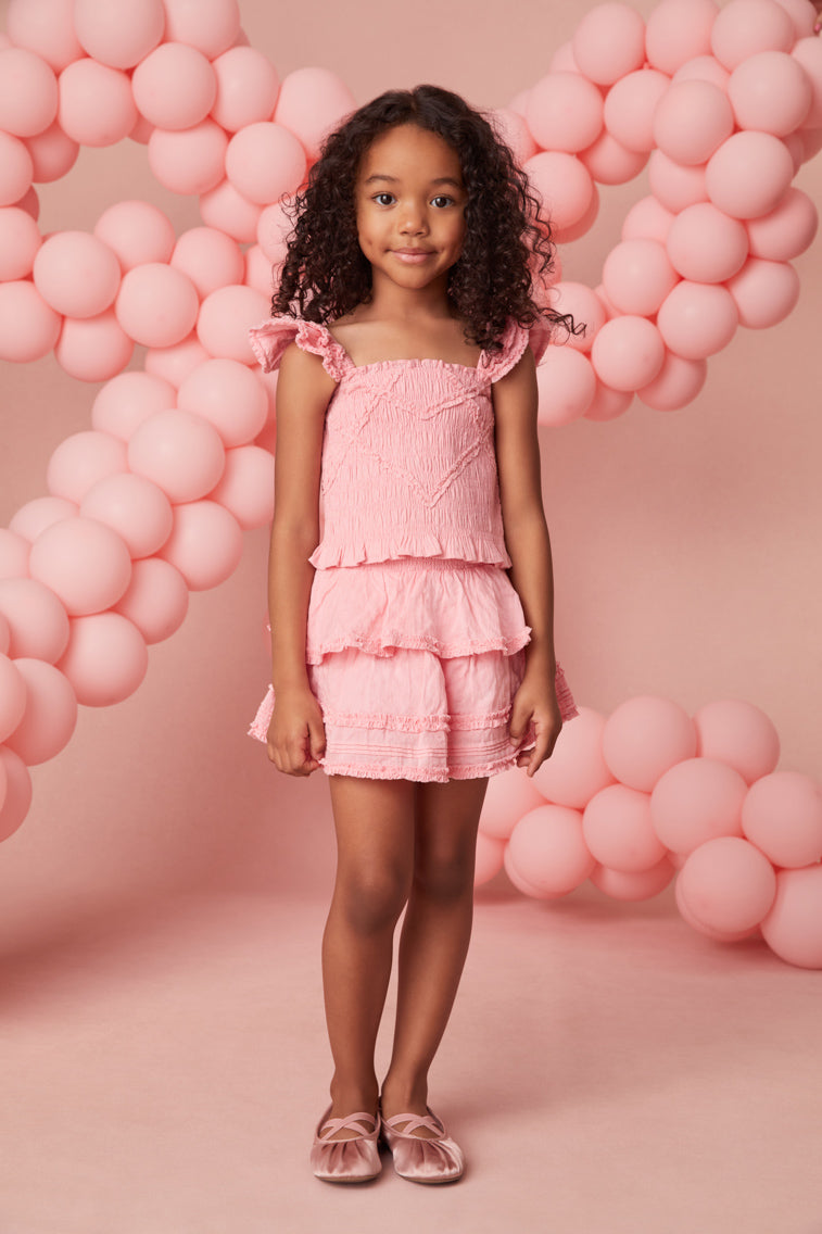 Girls Caspia Cotton Ruffle Top