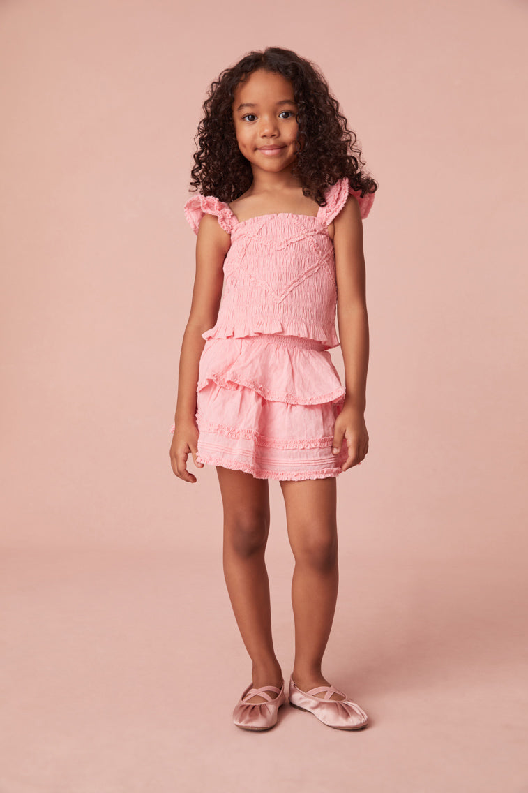 Girls Caspia Cotton Ruffle Top