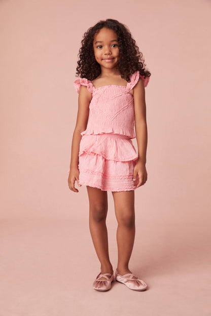 Girls Caspia Cotton Ruffle Top