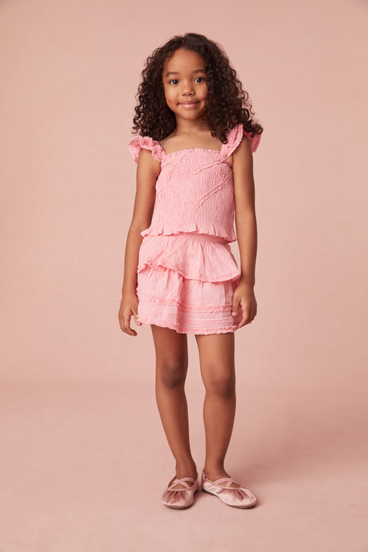Girls Caspia Cotton Ruffle Top